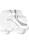 Urban Arc 16pc, Chip & Break Resistant Dinnerware Set, Service for 4