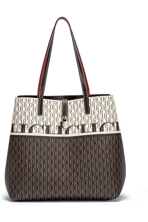 Women Letter Printing Handbag Fashion Tote Bag Ladies Large Shoulder Bag PU Leather Top-Handle Bag for Work Travel Shopping Commuter Tote Bag