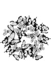24pcs 3D Butterfly Wall Stickers Black White Butterfly Wall Decals Art Removable Mural Stickers Artificial Wall Butterflies for Crafts Home Room Bedroom DIY Decor Wallpaper