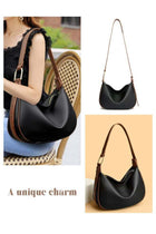 Women Shoulder Bag PU Large-Capacity Multi-Pocket Crossbody Sling Tote Handbag, Ladies Hobo Crescent Cross Bags