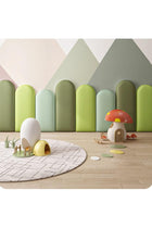 PHLEPS 3D Anti-Collision Wall Padding For Kids, 3cm Thick DIY Self-Adhesive Soft Bag Wall Panels, PU Waterproof Wall Stickers, Easy To Install (Color : Grey, Size : 20x50cm)