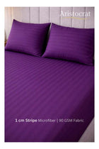 3-Piece Striped Microfiber Fitted Sheet Set Large Single 120x200cm – Soft Elastic Deep Pocket 17cm Bedsheet