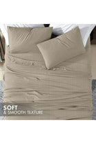 3-Piece King Bed Sheet Set – 100% Cotton Sateen Stripe Patterned – Size: 260x280cm