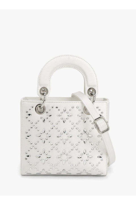 By Shoexpress Floral Bella Embellished Tote Bag With Detachable Strap