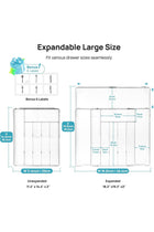 Expandable Silverware Organizer, Clear Plastic Food-Safe Cutlery Flatware Organizer