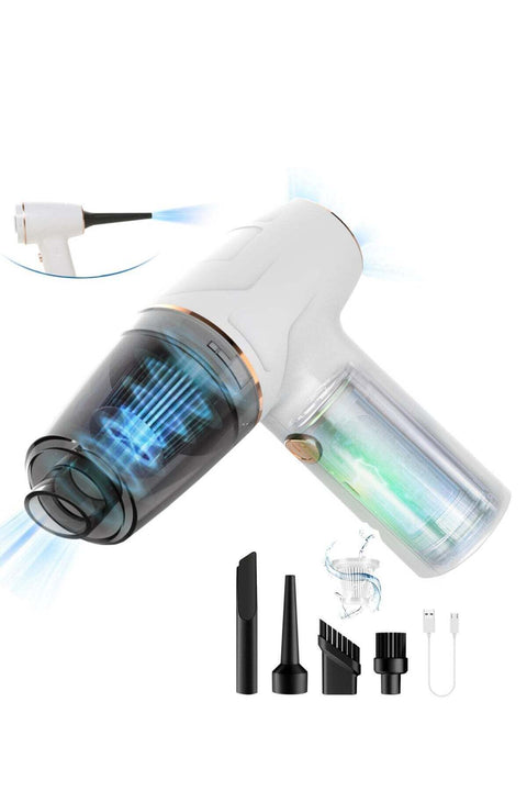 Car Vacuum Cleaner, Cordless Handheld, Brushless DC Motor 12000PA Suction, Portable, White