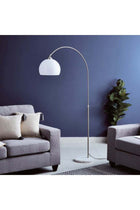 Stylish And Durable Modern Designed Omega Arc Floor Lamp 40 W Chrome 210cm