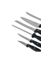 7-Piece Complement Knife Block Set Silver/Black/Orange