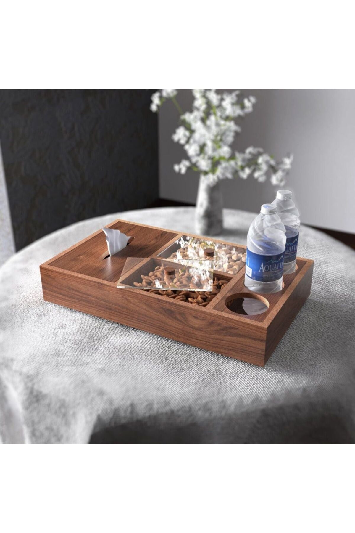 Wooden Coffee Table Organizing Tray - Medium