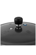 Deluxe Plus Hard Anodised Aluminium Pressure Cooker | With Lid |Curved Design|User Friendly Handles Black 5Liters