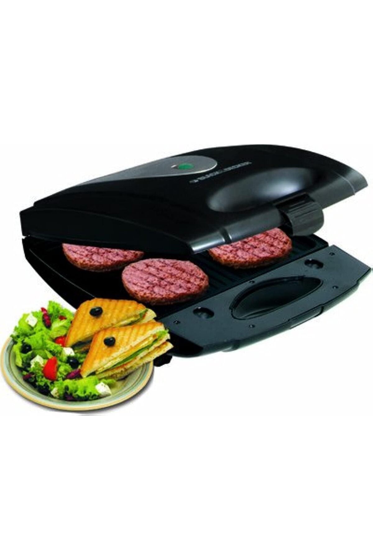 Black & Decker 1400w Sandwich Maker 4 Slot, Non-stick Interchangeable And Grill With Indicator Therm