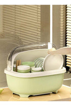 Dish Storage Box Bottle Drainer Dish Rack with Lid Dish Strainer Kitchen Dish Racks Cutlery Drying Rack Dish Holder for Cabinet Utensil Holder Rack Dish Drain Board Dish Dry Rack