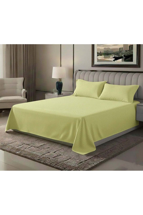 3-Piece Premium Microfiber Bed Sheet Set – Double Size Flat Sheet (230x255 cm) with 2 Pillowcases