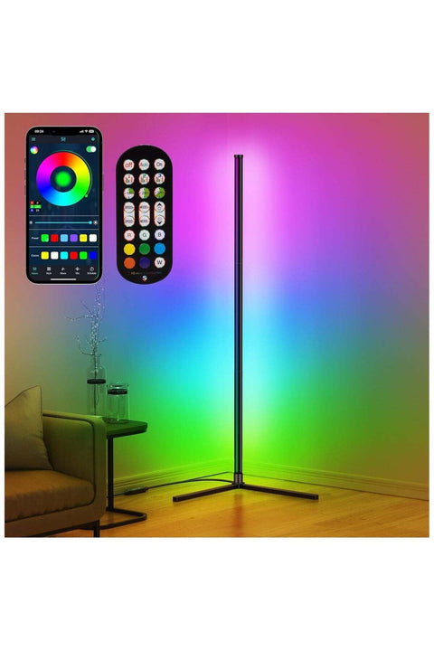 LED Corner Lamp, RGB Floor Lamp with APP/Remote, 16M Colors, 68+ Scenes, Music Sync