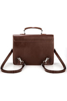 Women's PU Leather Satchel Purse, 12 Inch Bag Crossbody Shoulder Bag Vintage Style Messenger Casual College Backpack Chic Shoulder Bag Crossbody Satchel PU Leather College Bag Retro Travel Bag