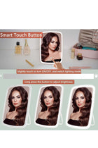 Makeup mirror touch screen vanity mirror with LED brightness adjustable portable USB rechargeable
