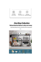 Multi Layer Kitchen Sink Drain Board Rack Black 34x85x89cm