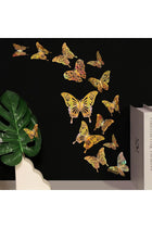 60 Pcs 3D Sequined Silver Butterfly Wall Decor, 5 Styles 3 Sizes,Butterfly Cake Birthday Party Baby Shower Decorations Iridescent,Metallic Room Mural Wall Stickers (Sequined Golden)