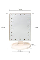 Touch Screen Led Desktop Makeup Mirror Beige