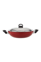 Classic. Flat Bottom Kadai Red 30cm