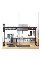 Stainless Steel Dish Drying Rack Over Sink Black