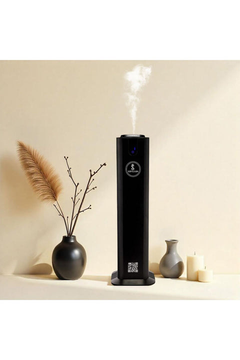 SCENTA FLORA - SCENT INFINITO Essential Oil Diffuser Machine - Standalone Aromatherapy Device, Covers 2500 m³, Whisper-Quiet, Elegant Design, Magnetic Anti-Theft Lock, App Intelligent Control (Black)