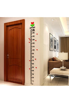 3D DIY Acrylic Height Growth Chart Wall Sticker for Kids Room, Door Decor with Heart Design, 0-160cm Measurement Scale