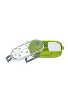Plastic Lunch Box Green/Clear/Grey
