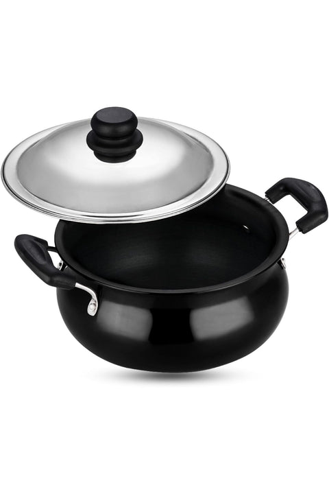 Hard Anodized Handi with Lid- Medium, 5 Ltr Non - Induction