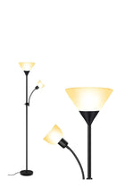 12 W Floor Lamp, Vertical Light with Double Lights, LED Flashlight Floor Lamp, With Adjustable Reading