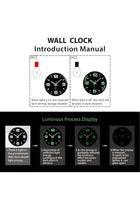 Aputue Luminous Wall Clock, 12 Inch Round Battery Operated Silent Quartz, Luminous Wall Clock Glow in the Dark, Large Numbers Easy to Read for Bedroom Kitchen Office Classroom