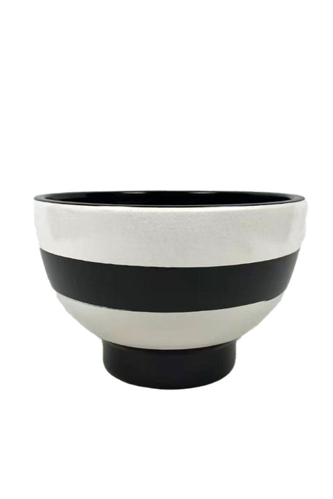 Mirabella Ceramic Vase 17X17X25 cm -Black/White