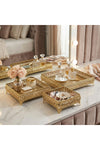 Metal Nesting Trays, Set of 3 - Gold