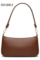Women Students Office Shoulder Bag, Large-Capacity Multiple-Pocket PU Leather Satchel Bag (Brown)