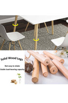 Modern Dining Table Kitchen Table, 120CM Rectangle Wood Home Living Room Table Bedroom Storage table, Office Meeting Table