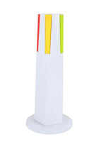 6-Piece Flush Knife Block Set White/Red/Blue