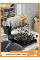 2 Layer Dish Rack Drain Rack Kitchen Dish Rack Household Dish Rack Countertop Drying Rack