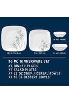 16-Piece Square Amalie Dinnerware Set, Service for 4, (1148617)