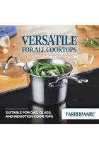 Faberware Millennium 10 Piece Stainless Steel Cookware Set | Cookware Pots and Pans Set with Lids | Induction Compatible