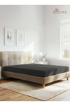 Pure Combed Cotton Fitted Bedsheet King Size 180x200 cm Dark Grey, 400 Thread Count