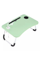 Folding Bed Table Dining Tray Laptop Stand Computer Desk With USB Fan LED Light