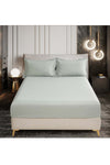 Bedding Fitted Sheet 3-Pcs King Size Solid Bed Sheet Set Fits(180x200CM) With Pillowcases And 35 CM Extra Deep Brushed Microfiber Bed Sheet