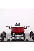 Non Stick Casserole With Glass Lid 28 cm, Red, RF6442