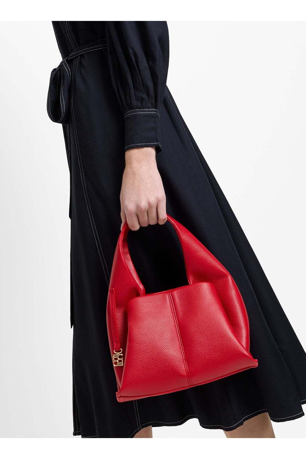 Women Red Adele Bucket Bag
