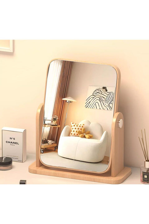 Portable Travel Makeup Mirror, 360°Adjustable Rotation Table Desk Vanity Makeup Mirror, 8.6"x9.8" Tabletop Cosmetic Mirror,Table Desk Countertop Mirror for Travel, Cosmetic, Office,Home
