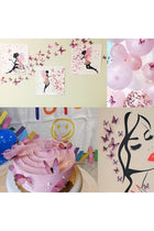 24pcs 3D Pink Butterfly Wall Stickers | 3 Sizes, 2 Styles | Decorations for Party, Birthday, Cake, Crafts & Room Decor | Removable Wall Decals | Pack of 24 (Pink)