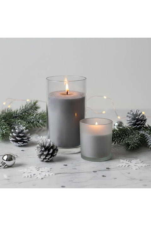 Pearled Candle Wax Sand With 20 Eco Wicks - Grey - 1Kg