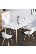 Modern Dining Table Kitchen Table, 120CM Rectangle Wood Home Living Room Table Bedroom Storage table, Office Meeting Table