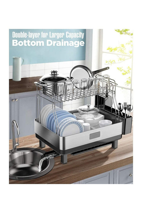 ADVANLUXE Stainless Steel Large Capacity 2 Layer Dish Drying Rack