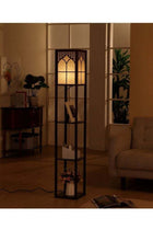 Nordic Modern Bedroom linen cover Standing Floor vertical lamp With 9W bulb and USB 3.2